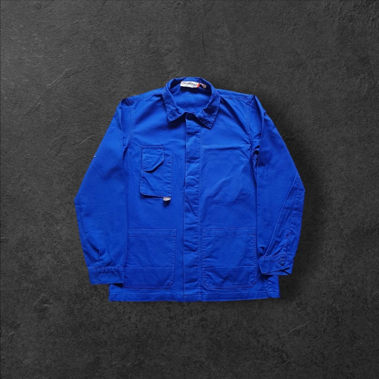 Vintage molinel french royal blue chore work shirt jacket