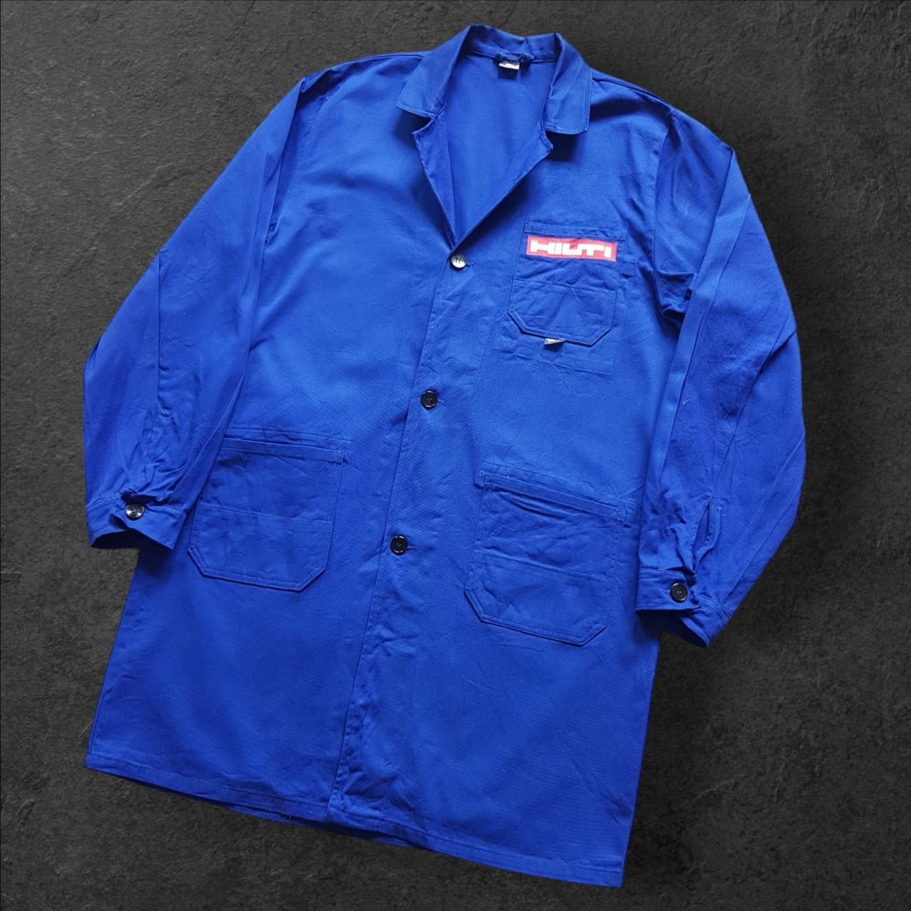 Vintage french "hilti" blue work coat
