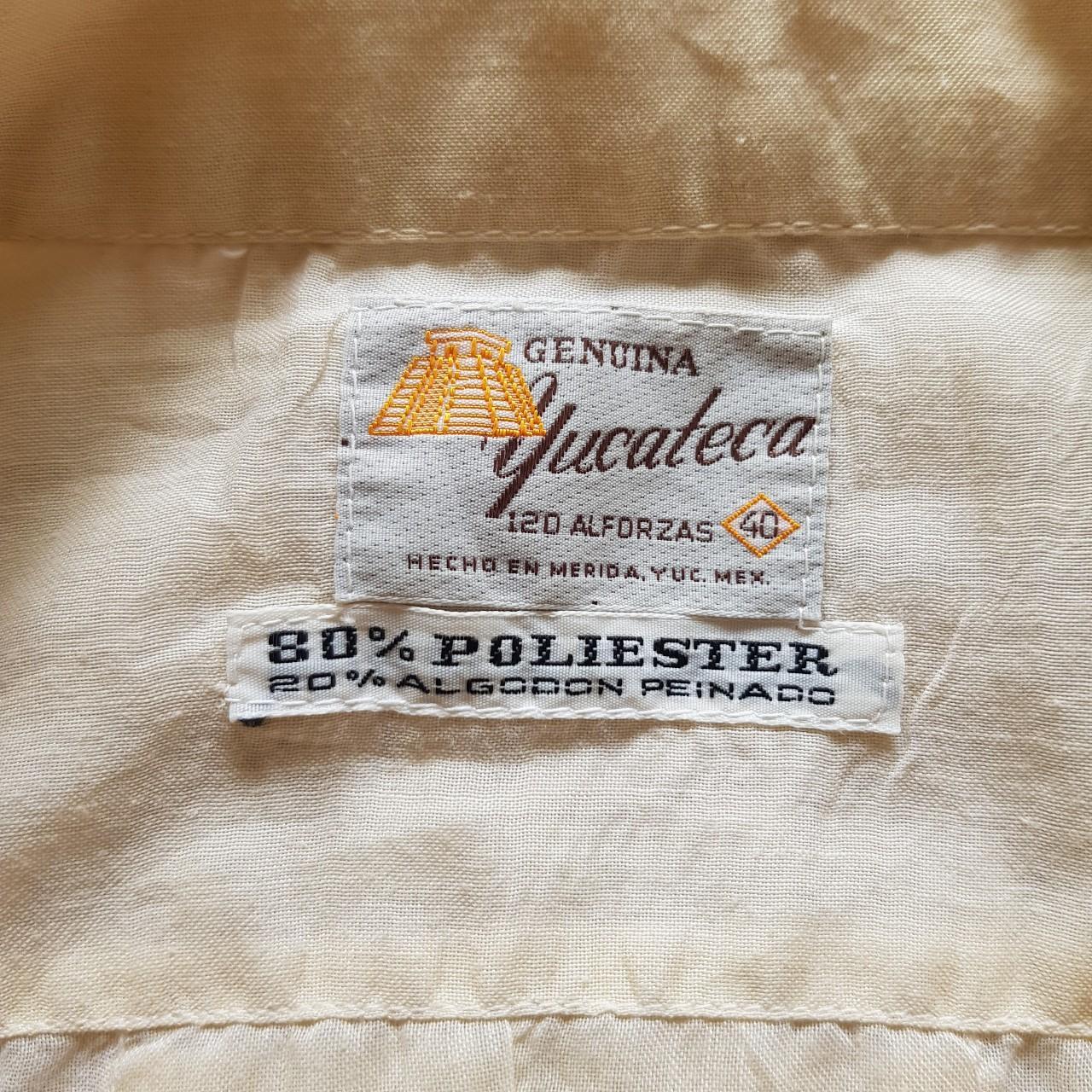 vintage yucateca poly cotton blend guayabera cuban shirt