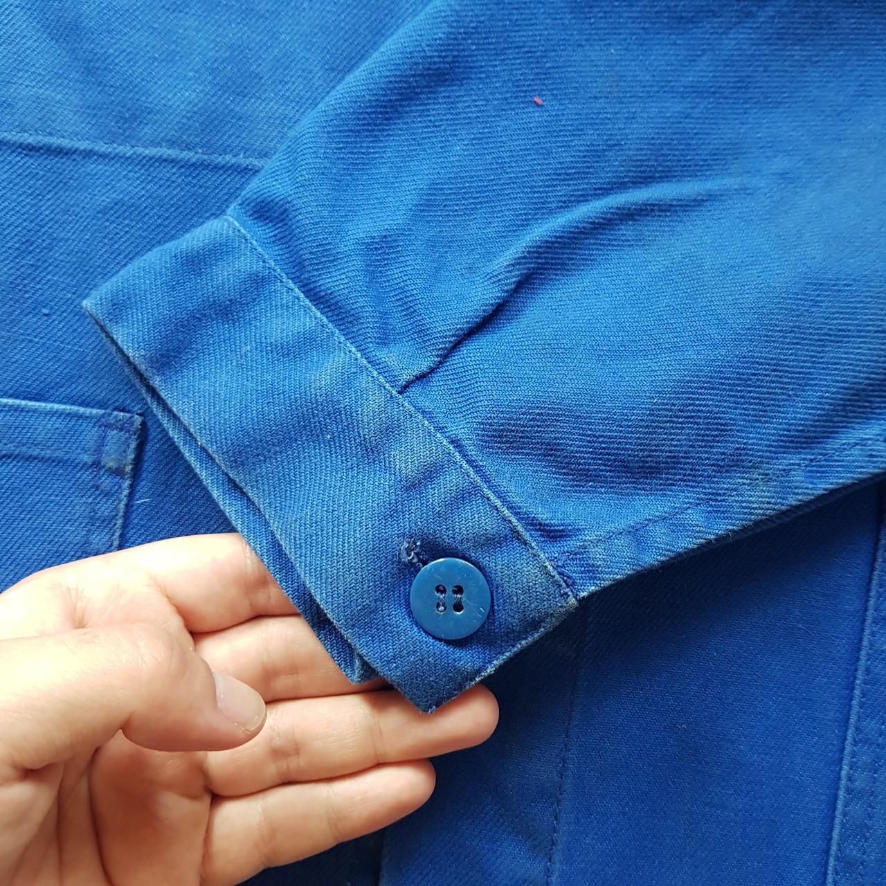 Vintage royal blue french 70s chore shirt jacket